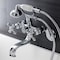 Kingston Brass KS226C Wall Mount Tub Faucet with Hand Shower, Polished Chrome KS226C - alternate 3